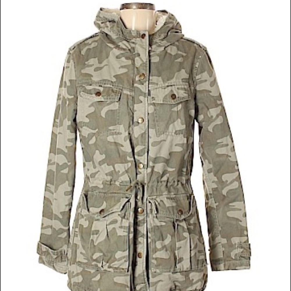 BNCI faux fur lined camo winter jacket